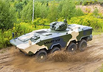 БТР VOLAT V-2 с новым необитаемым боевым модулем отправляется на форум «Армия-2021»